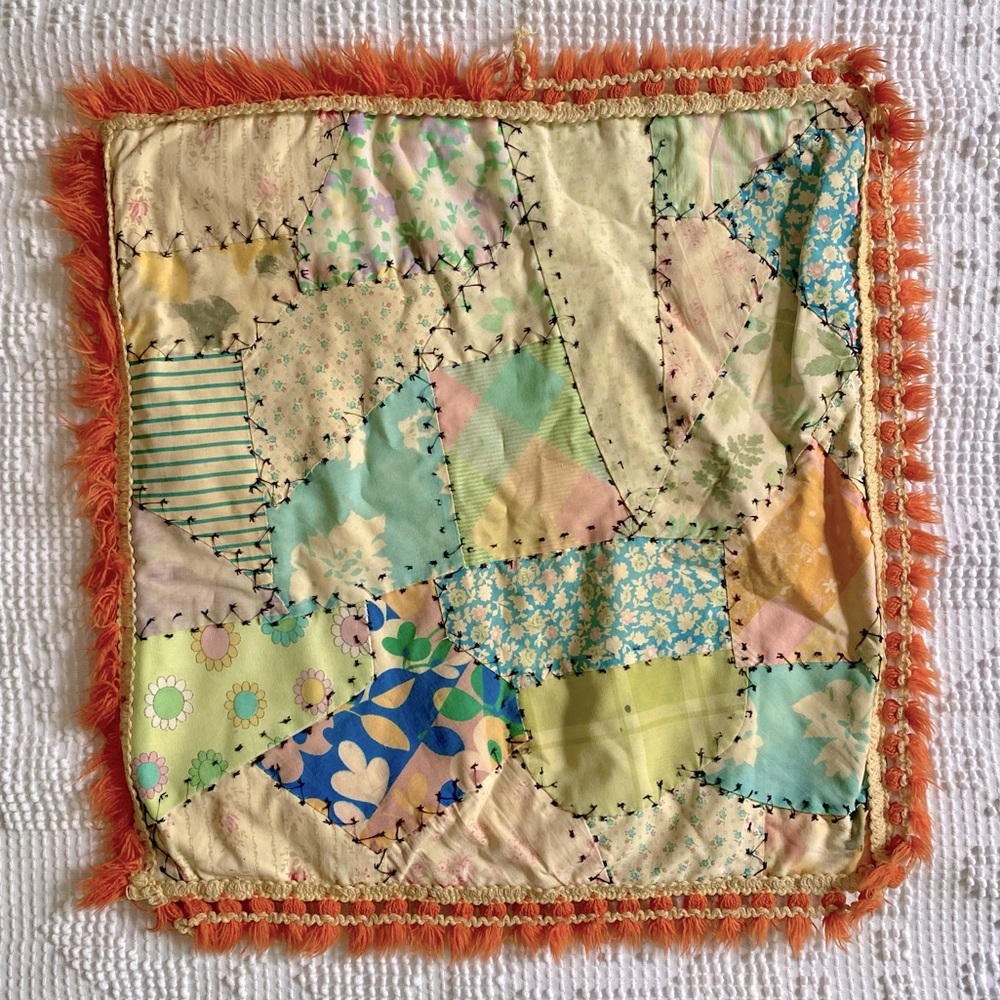 Vintage Quilted Patchwork‎ Colorful Pillowcase